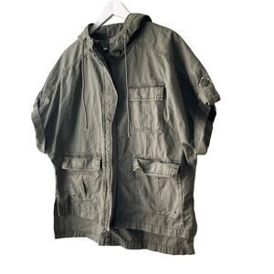 American Eagle Outfitters Green Anorak S/S Utility Hoodie w drawstrings - XS/S